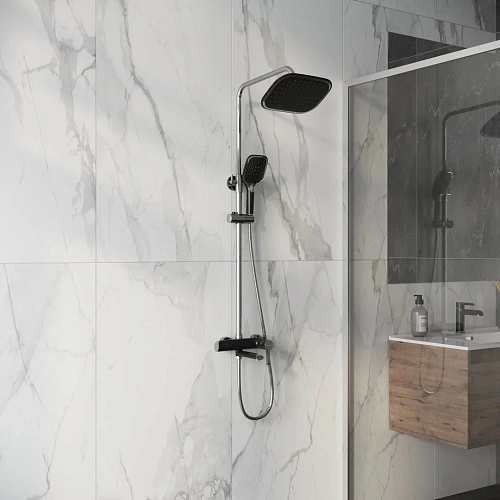 Душевая система GROSSMAN Alba 500.K35.06.100/210 хром с черным Душевая система GROSSMAN Alba 500.K35.06.100/210 хром с черным