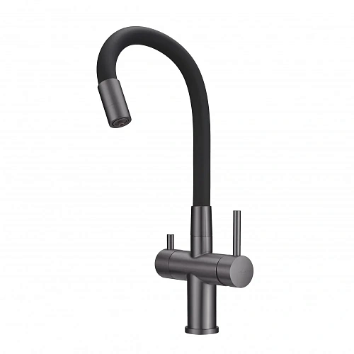 Смеситель для кухни Milacio Ultra 560 (MCU.560.GM) под фильтр, вороненая сталь Смеситель для кухни Milacio Ultra 560 (MCU.560.GM) под фильтр, вороненая сталь
