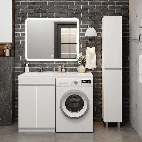 Тумба под раковину Onika Милтон Нова 48 см 104802 напольная под стиральную машину, белая (дляМарсал 110) Тумба под раковину Onika Милтон Нова 48 см 104802 напольная под стиральную машину, белая (дляМарсал 110)