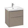 Картинка анонса товара «тумба под раковину villeroy &amp; boch subway 3.0 taupe / taupe c57800vm»