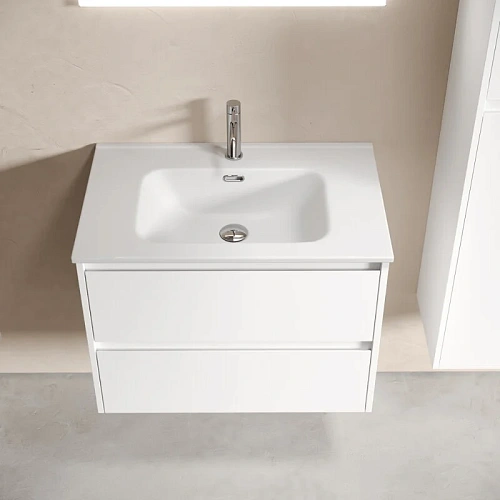 Тумба под раковину Sancos Libra LB70W 690х450х500 белый глянец, подвесная Тумба под раковину Sancos Libra LB70W 690х450х500 белый глянец, подвесная