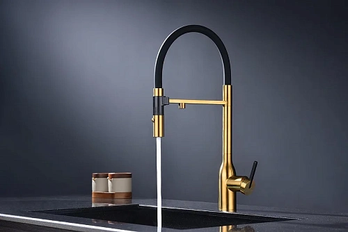 Смеситель для кухни Paulmark Magneto One брашированное золото Ma213188-BG Смеситель для кухни Paulmark Magneto One брашированное золото Ma213188-BG