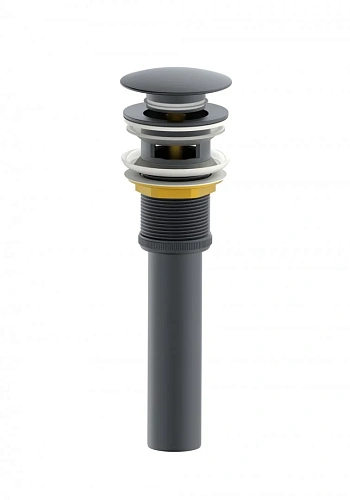 Донный клапан Wonzon & Woghand с переливом, темный графит (WW-88SS03-BGM) Донный клапан Wonzon & Woghand с переливом, темный графит (WW-88SS03-BGM)