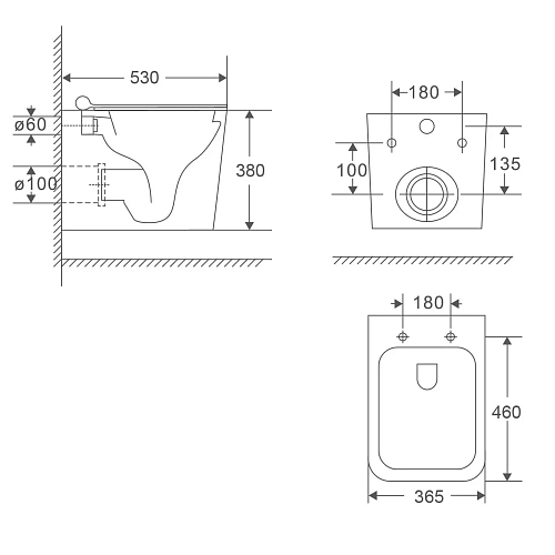 Унитаз подвесной AQUAme AQM2015PRO сиденье SoftClose, технология смыва Invisible, белый глянец Унитаз подвесной AQUAme AQM2015PRO сиденье SoftClose, технология смыва Invisible, белый глянец