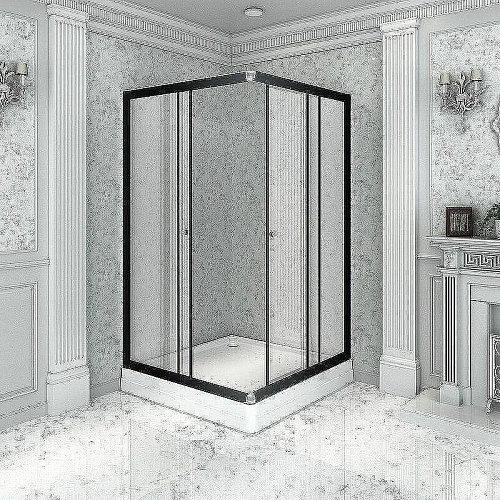 Душевой уголок Radomir Дрим 100х110 1-03-6-1-0-1230 прямоугольный, левый, стекло прозрачное, поддон с каркасом и сифоном, профиль черный Душевой уголок Radomir Дрим 100х110 1-03-6-1-0-1230 прямоугольный, левый, стекло прозрачное, поддон с каркасом и сифоном, профиль черный