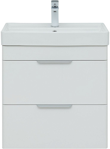 Тумба под раковину Aquanet Ирис new 60 белый глянец (2 ящика) 00310144 Тумба под раковину Aquanet Ирис new 60 белый глянец (2 ящика) 00310144