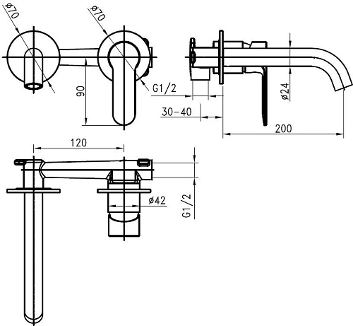 Смеситель для раковины Aquanet Passion 00336186 хром Смеситель для раковины Aquanet Passion 00336186 хром