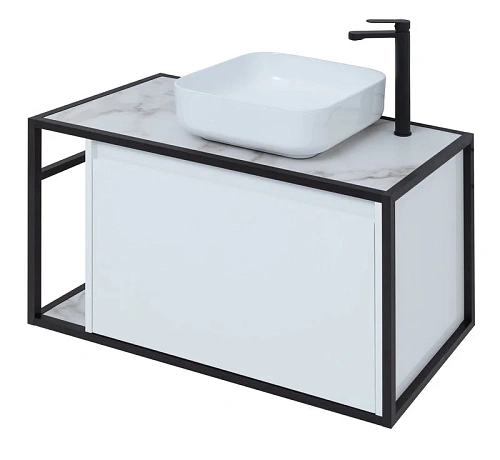 Тумба под раковину Aquanet Nova Lite Loft 90 R белый 00261651 Тумба под раковину Aquanet Nova Lite Loft 90 R белый 00261651