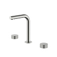 Детальная картинка товара «смеситель для раковины boheme stick 152-nb.3 linea на 3 отверстия nickel brush»