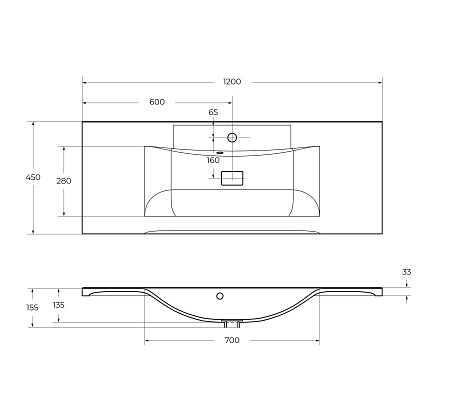 Раковина BelBagno BB1200/450-LV-MR-PR 1200x450 Раковина BelBagno BB1200/450-LV-MR-PR 1200x450