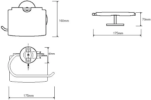 Держатель туалетной бумаги Bemeta ALFA 102412012 Держатель туалетной бумаги Bemeta ALFA 102412012
