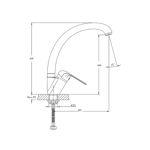 Смеситель для кухни RUSH Fiji (FI1835-22) Смеситель для кухни RUSH Fiji (FI1835-22)