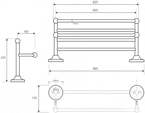 Полотенцедержатель Bemeta RETRO 144202098 Полотенцедержатель Bemeta RETRO 144202098