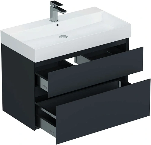 Тумба под раковину Allen Brau Infinity 85 1.210026.AM антрацит матовый Тумба под раковину Allen Brau Infinity 85 1.210026.AM антрацит матовый