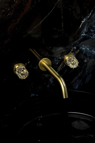 Смеситель для раковины Boheme ELEGANTE MATT GOLD встраиваемый 152-2-MG-EL Смеситель для раковины Boheme ELEGANTE MATT GOLD встраиваемый 152-2-MG-EL