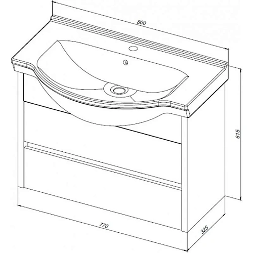 Комплект мебели Aquanet Сидней 80 белый 00244676 Комплект мебели Aquanet Сидней 80 белый 00244676