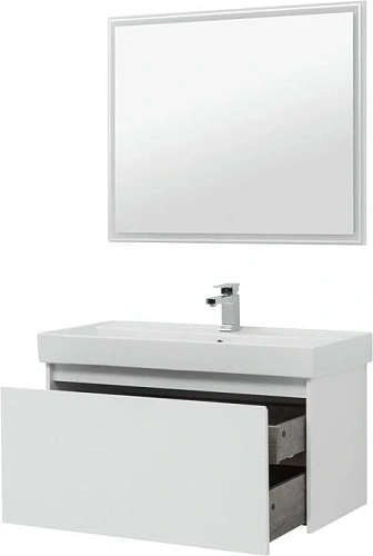 Комплект мебели Aquanet Nova Lite 100 белый (1 ящик) 00243228 Комплект мебели Aquanet Nova Lite 100 белый (1 ящик) 00243228