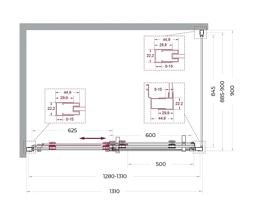 Душевой уголок BelBagno MARINO-2-AH-1-130/90-C-GM 130x90 см, профиль оружейная сталь, стекло прозрачное Душевой уголок BelBagno MARINO-2-AH-1-130/90-C-GM 130x90 см, профиль оружейная сталь, стекло прозрачное