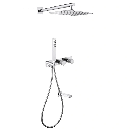 Душевая система ABBER Rund AF8717 скрытого монтажа с изливом, хром Душевая система ABBER Rund AF8717 скрытого монтажа с изливом, хром