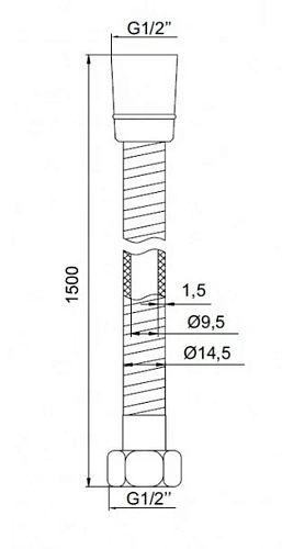 Душевой шланг IDDIS PVC армированный 1,5 м (A50611 1.5) Душевой шланг IDDIS PVC армированный 1,5 м (A50611 1.5)