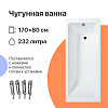 Картинка анонса товара «ванна чугунная diwo суздаль премиум 170x80 566243»