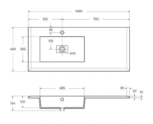 Раковина CEZARES 50213 Bianco opaco белый матовый 1040x460 искусственный камень solid surface Раковина CEZARES 50213 Bianco opaco белый матовый 1040x460 искусственный камень solid surface