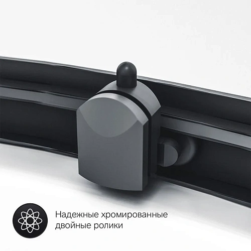 Душевой уголок AM.PM Gem S W93G-404-100280-BT 100х80 стекло прозрачное, профиль черный матовый Душевой уголок AM.PM Gem S W93G-404-100280-BT 100х80 стекло прозрачное, профиль черный матовый