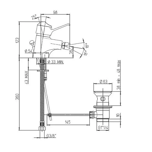 Дивертор Paini Dax 84CR471 на 3 выхода Дивертор Paini Dax 84CR471 на 3 выхода