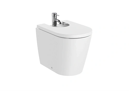 Биде напольное Roca Inspira round BTW белый матовый 357527620 Биде напольное Roca Inspira round BTW белый матовый 357527620