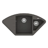 Кухонная мойка Lemark IRKANA 980 врезная угловая из кварцгранита, с крылом, серый шелк 9910047 Кухонная мойка Lemark IRKANA 980 врезная угловая из кварцгранита, с крылом, серый шелк 9910047