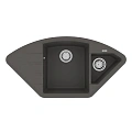Кухонная мойка Lemark IRKANA 980 врезная угловая из кварцгранита, с крылом, серый шелк 9910047 Кухонная мойка Lemark IRKANA 980 врезная угловая из кварцгранита, с крылом, серый шелк 9910047