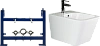 Комплект биде подвесное Ceramica Nova Metric CN3008 + Система инсталляции для биде STWORKI 540201 58 580363