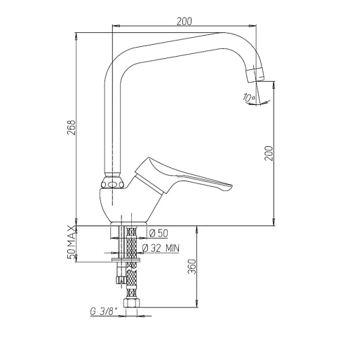 Смеситель для раковины Paini Ovo 86CR211WFSKM с донным клапаном, каскадный излив Смеситель для раковины Paini Ovo 86CR211WFSKM с донным клапаном, каскадный излив
