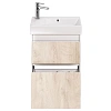Тумба под раковину DREJA SLIM, 55 см, подвесная/напольная, 2 ящика, белый глянец / дуб кантри 99.050 99.0500 Тумба под раковину DREJA SLIM, 55 см, подвесная/напольная, 2 ящика, белый глянец / дуб кантри 99.050 99.0500