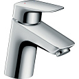 Смеситель для раковины hansgrohe Logis со сливным клапаном Push-Open, хром 71077000 Смеситель для раковины hansgrohe Logis со сливным клапаном Push-Open, хром 71077000