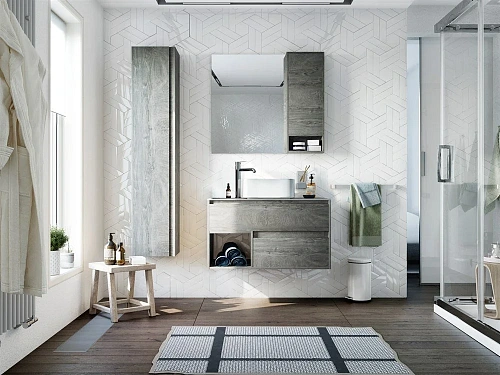 Тумба с раковиной STWORKI Карлстад 90 дуб рошелье, роверелла, с отверстием для смесителя в столешниц 427803 Тумба с раковиной STWORKI Карлстад 90 дуб рошелье, роверелла, с отверстием для смесителя в столешниц 427803