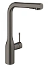 Смеситель для кухни GROHE Essence New, L-излив, тёмный графит матовый (30270AL0)