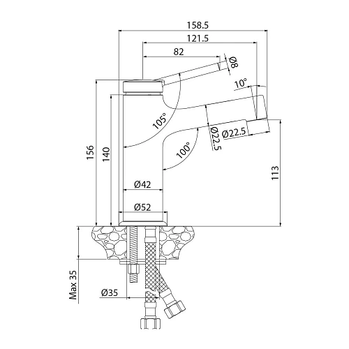 Смеситель для раковины Lemark Minima LM3806C, хром Смеситель для раковины Lemark Minima LM3806C, хром