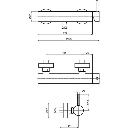 Смеситель для душа AQUAme Siena AQM6213BG Brushed gold Смеситель для душа AQUAme Siena AQM6213BG Brushed gold