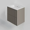 Тумба под раковину La Fenice Terra Twin Cappuccino 60 см FNC-01-TER-C-60-2 бежевая матовая