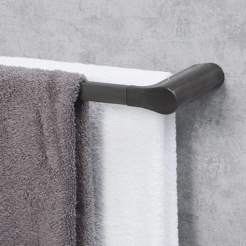 Полотенцедержатель WasserKRAFT Wiese K-8940 оружейная сталь Полотенцедержатель WasserKRAFT Wiese K-8940 оружейная сталь