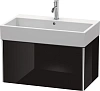 Тумба под раковину Duravit XSquare XS409504040 подвесная 78 см черный глянцевый