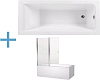 Картинка анонса товара «акриловая ванна aquanet bright 165x70 (+ шторка aquanet alfa 4 nf6222-pivot) 00229217 + 00196049»