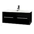 Тумба с раковиной Aquaton Мадрид 100 М черный глянец 1A1280K0MA950 с двумя ящиками Тумба с раковиной Aquaton Мадрид 100 М черный глянец 1A1280K0MA950 с двумя ящиками