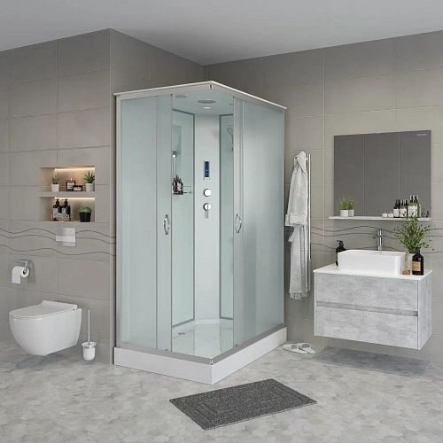 Душевая кабина Niagara Classic NG-43975-14QP (900х700х2150) низкий поддон (13см) стекло матовое 439753QP Душевая кабина Niagara Classic NG-43975-14QP (900х700х2150) низкий поддон (13см) стекло матовое 439753QP