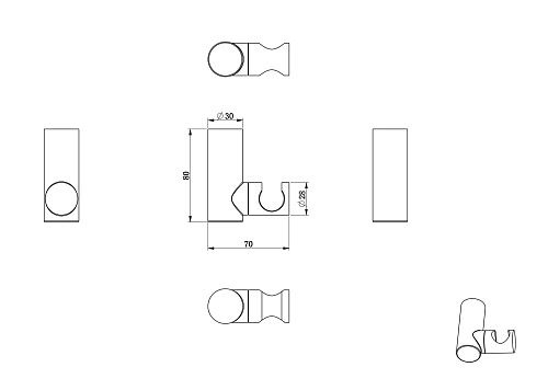 Держатель ручного душа Wonzon & Woghand хром (WW-994219-CR) Держатель ручного душа Wonzon & Woghand хром (WW-994219-CR)