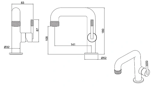 Смеситель для раковины Allen Brau Reality 5.32001-00 Хром Смеситель для раковины Allen Brau Reality 5.32001-00 Хром