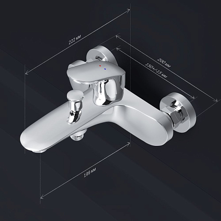 Смеситель для ванны AM.PM Like F8010016 хром Смеситель для ванны AM.PM Like F8010016 хром