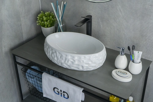 Раковина Gid 9030wf 51187 накладная белая 48x34x15 Раковина Gid 9030wf 51187 накладная белая 48x34x15