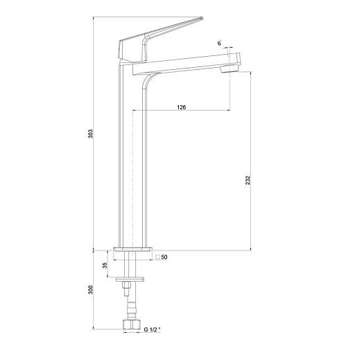 Смеситель для раковины Paini Bari RTYO205LL высокий, черный Смеситель для раковины Paini Bari RTYO205LL высокий, черный